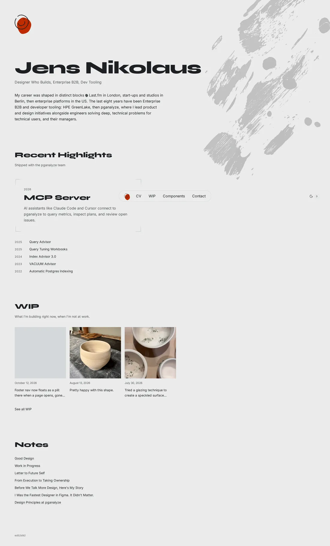 Homepage on 2026-10-15 — Keep the nav pill on screen on mobile and mark the current page
